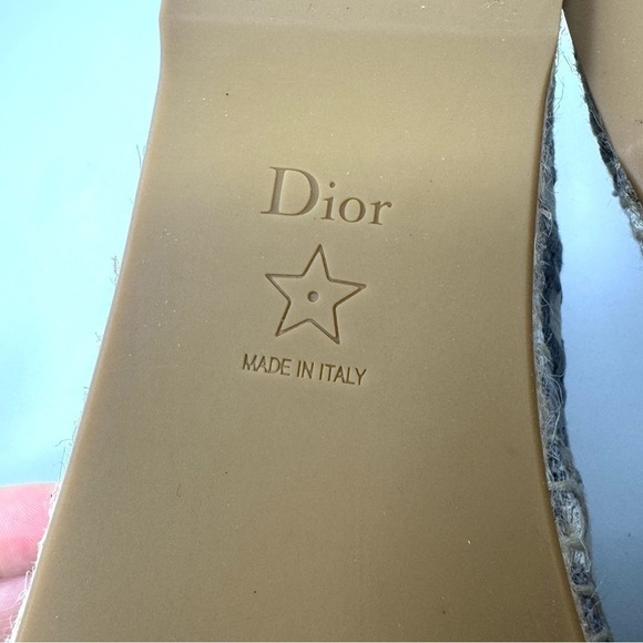 Dior Granville Oblique Espadrilles – Rare Gray Logo Flats, Size 39 (US 9), NWT - Picture 11 of 12